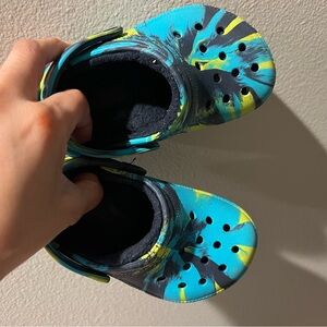 CROCS Kids Blue and Yellow Water Shoes